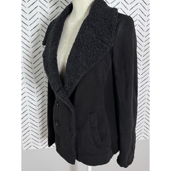 James Perse Los Angeles Sherpa Collar Double Breasted Jacket Size 3 - Picture 3 of 12